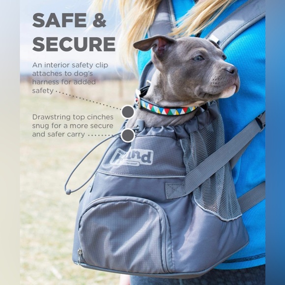 Outward Hound Other - Outward Hound Pooch Small Dog Front Pack Carrier Backpack Raise theWoof Gray#PUP